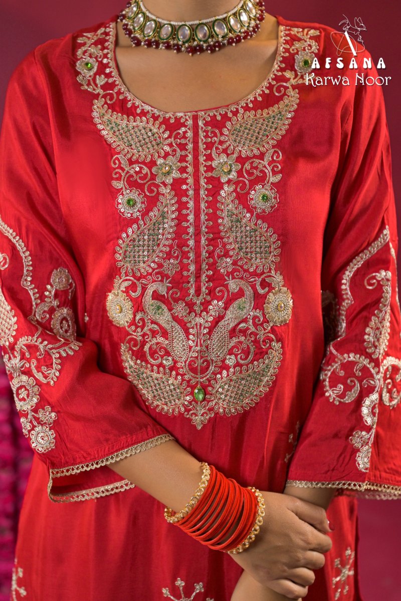 Karwa Noor By Afsana Russian Embroidery Readymade Suits 